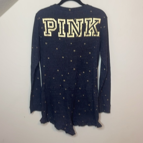 Victoria's Secret PINK PJ Romper Thermal Ruffle Stars Snap Front Rare 2017 NWOT - Picture 9 of 10